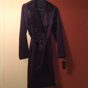 Tahari  purple trench coat.brand new with tags